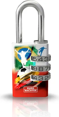 Produktbild von Burg Wächter Zahlenschloss - Fußball Vorhangschloss Grafiti 91 F 30 SB