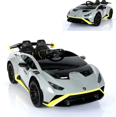 Produktbild von ES-Toys Kinder Elektroauto Lamborghini Huracan STO Drift Fernbedienung MP3 USB grau