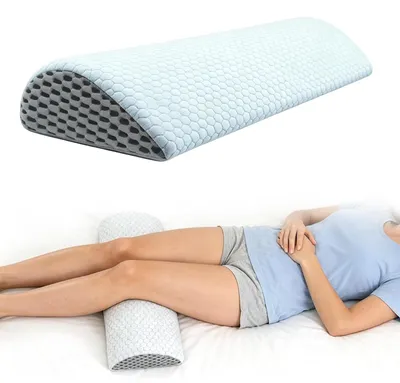 Productafbeelding van Halfmaan Kussen voor Benen en Knieën, ergonomisch kniekussen, 58 x 20 x 7 cm