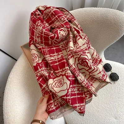 Produktbild von Hunderte von warmen Damenschal, Schal, mehrfarbig, Herbst und Winter neu, 190cm