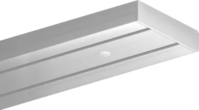 Image de Rail à rideaux - Blanc - Kit complet avec accessoires 120cm 2 voies