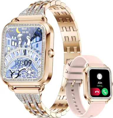 Produktbild von 2026 Smartwatch Damen mit Telefonfunktion Herzfrequenz Blutdruck  Bluetooth Anrufe Fitnessuhr Aktivitätstracker & Touchscreen iOS und Android