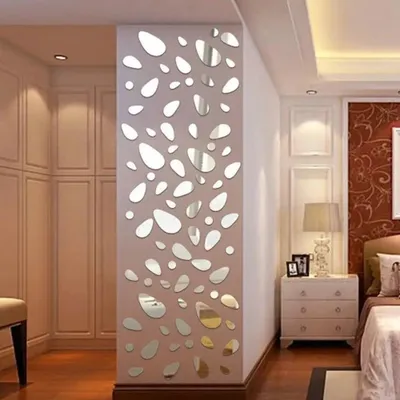 Image de Autocollants muraux effet miroir 3D, ensemble de 13 pièces, en acrylique, adhésifs, pour la décoration murale
