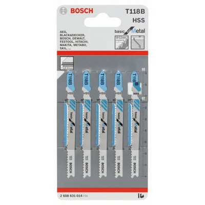 Produktbild von Bosch 5 Stichsägeblätter T 118 B