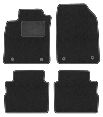 Produktbild von Velours-Fußmatten für Opel Vectra C 2003-2008 (Kombi) – 4-tlg, Graphit, passgenau – Wielganizator LUX