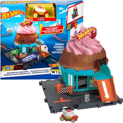 Obrázek produktu pro Hot Wheels Městská sada Zmrzlinárna + vozidlo