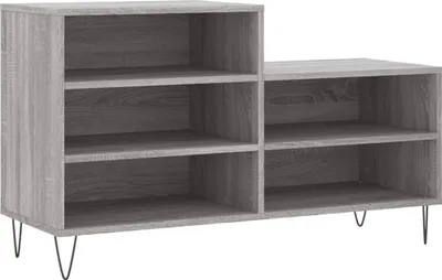 Produktbild von vidaXL Schuhregal Grau Sonoma 102x36x60 cm Holzwerkstoff