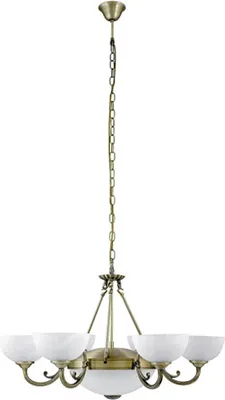 Produktbild von Rabalux 8546 Kronleuchter 8 Spots Marlene, E27-E14, bronze-silber-weiß, rund, Klassisch, ø800mm
