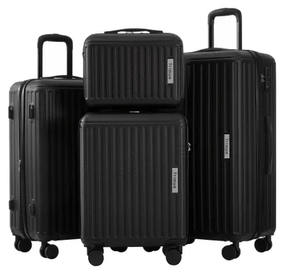 Immagine prodotto di Set di valigie da viaggio - Valigia rigida - Valigia con rotelle - Bagaglio a mano - Materiale: ABS - Serratura numerica TSA