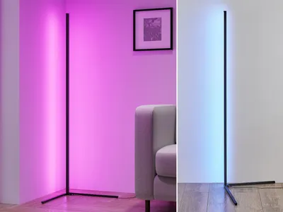 Produktbild von LED Stehlampe dimmbar, indirekte TV & PC Gaming Beleuchtung für Wohnzimmer Ecke