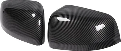Image de 2PCS Couverture de rétroviseur 5G0857537 ABS plastique de remplacement pour Jeep Grand Cherokee 2011-2019style fibre de carbone