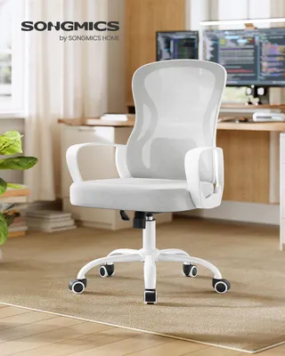 Produktbild von SONGMICS Bürostuhl ergonomisch, Drehstuhl mit Netzgewebe, Schreibtischstuhl mit Lendenstütze, Wippfunktion, Armlehnen, für Arbeitszimmer, Schlafzimmer