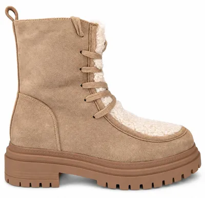 Produktbild von Damen Gefüttert Stiefel Isoliert Warme Platform Winterschuh in Beige Licata Gr.40