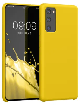 Produktbild von kwmobile Handyhülle für Samsung Galaxy S20 FE Hülle - Case Silikon - Kabelloses Laden - Schutzhülle Cover in Strahlend Gelb