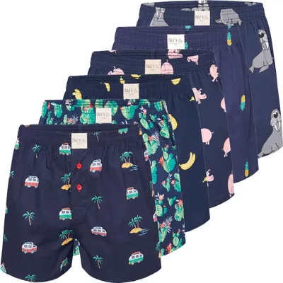 Produktbild von Phil & Co. Berlin Herren Boxer 6-Pack Prints - Mix1 - Größe M