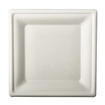 Produktbild von Papstar Zuckerrohr Teller, eckig "pure", 20 x 20 cm weiß, 100 Stück