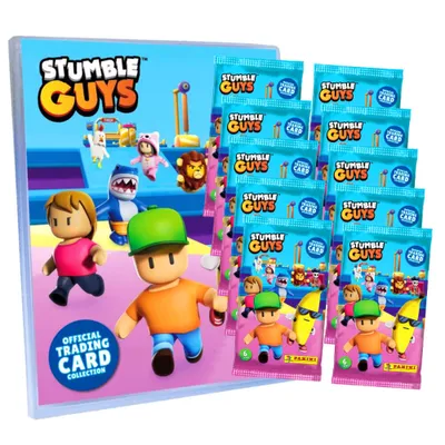 Produktbild von Panini Stumble Guys Karten Serie 1 - Sammelkarten Trading Cards - 1 Mappe + 10 Booster