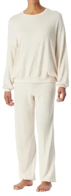 Produktbild von Schiesser Casual Feel Schlafanzug Set aus Langarm-Shirt und langer Hose, Bequemer Schnitt für Komfort, Weiche Single-Jersey Qualität