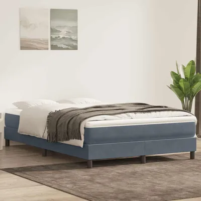 Zdjęcie produktu dla Maison Exclusive - Łóżko Box Spring bez materaca Ciemnoszary 140x220 cm Aksamit