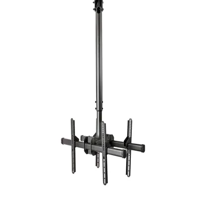 Produktbild von StarTech.com Duale TV-Deckenhalterung - Rücken an Rücken, Hängende Hochleistungs-Doppelbildschirmhalterung mit Verstellbarer Teleskopmast - Neigbar/Schwenkbar/Drehbar - VESA-Halterung für 32"-75" Bildschirme, 90 kg, 81,3 cm (32"), 190,5 cm (75"), 200 x 200 mm, 600 x 400 mm, 1060 - 1560 mm