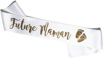 Produktbild von Babyzimmer Sash Future Maman, Einheitsgröße, für Baby Shower, bequem und stilvoll