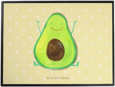Produktbild von Mr. & Mrs. Panda schreibtischunterlage Avocado Glücklich - Gelb Pastell - Geschenk, Schreibunterlage, Frucht, tischschutz, tischpad, Tischunterlage, Freude, Chaos