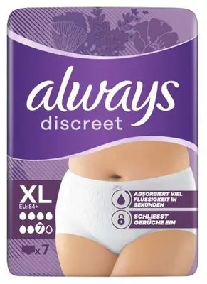 Produktbild von Always Discreet Inkontinenz-Höschen Für Frauen, XL, 7 Stück