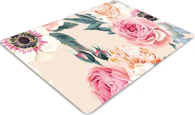 Produktbild von Stuhlunterlage Bürostuhlunterlage 120 cm x 90 cm Bodenmatte Bürostuhlunterlage - Pastellblumen