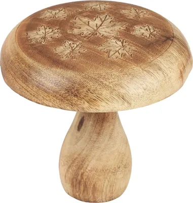 Produktbild von Holzpilz Deko Pilz Natur Herbstdeko Holz 15cm Handarbeit