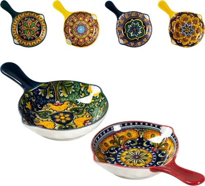 Produktbild von Famanu Mini Dip-Schalen Set - Bohemian Stil - Spülmaschinenfest - Ideal für Beilagen