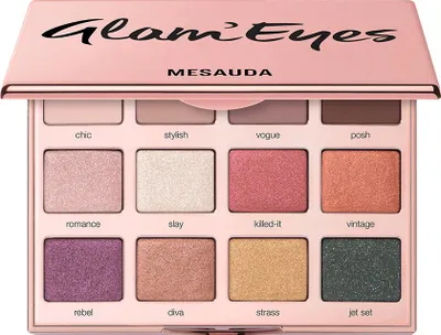 Produktbild von MESAUDA Glam Eyes, Puder, Mehrfarbig, 12 Farben, Matte, Schimmer, 14,4 g, Frauen