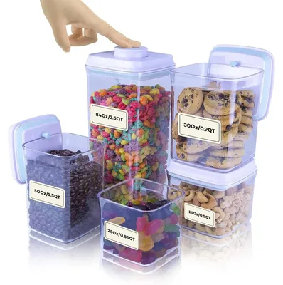 Image de Boîte de conservation - Lot de 5 - Empilable - Sans BPA - 500 ml à 2500 ml