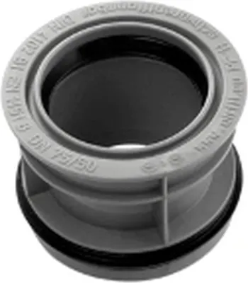 Obrázek produktu pro AIRFIT vnitřní redukční kus pro odpadní vody, DN75x50, soustředný, pro trubky HT a KG, č. 7550IR, 1 ks.