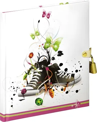 Produktbild von PAGNA Tagebuch "Chucks" 80 g/qm 64 Blatt abschließbar mit Schloss