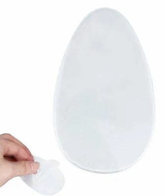 Zdjęcie produktu dla Silikonowa wkładka o ergonomicznym kształcie – możliwość produkcji na zamówienie – samoprzylepna – idealna do legginsów/spodni do jogi – delikatna dla wrażliwej skóry – 9 x 5,5 cm – akcesoria do bielizny