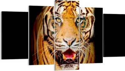 Produktbild von Bild auf Leinwand - Leinwandbild - tiger tier - 160x85cm - Wand Bild - Wanddeko - Wandbilder - Leinwanddruck - Bilder - Kunstdruck - Wanddekoration - Leinwand bilder - Wandkunst - EA160x85-4103