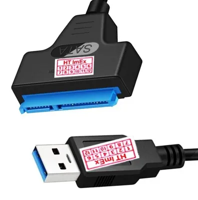 Produktbild von USB auf SATA Adapter Konverter Kabel für SATA Externe 2.5" HDD SSD Festplatte