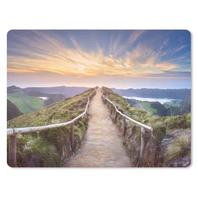 Produktbild von MuchoWow® Mauspad Mousepad Berge - Natur - Weg 40x30 cm - Mousepads - Maus Mat - Pad - Mausunterlage - Anti Rutsch