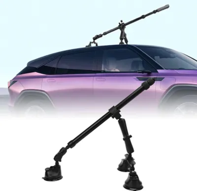 Immagine prodotto di Set di montaggio a ventosa, compatibile con videocamera Insta360 X5 X4 X3 X2, supporto per tetto auto e bastone per selfie da 120 cm