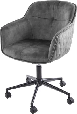 Produktbild von Bürostuhl EUPHORIA 47-56cm Samt dunkelgrau