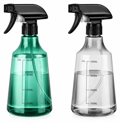 2er-Set Sprühflaschen 500 ml, grau + grün