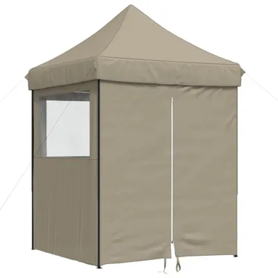 Immagine prodotto di vidaXL Tenda per feste pieghevole pop-up con 4 pannelli laterali Taupe