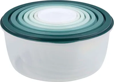 Image de Boîte de rangement 6 pièces avec couvercle, ronde