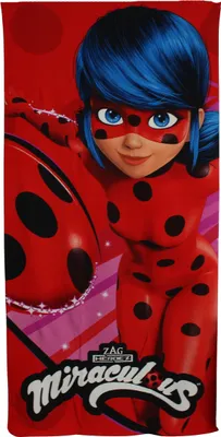 Produktbild von Miraculous Ladybug Mädchen XL Strandtuch Handtuch Badetuch Badehandtuch rot 70x140cm