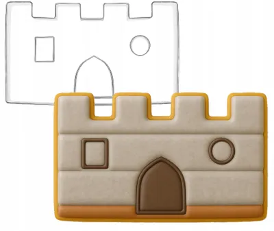 Produktbild von EkoForemki 3D Burg Ausstecher für Kekse & Lebkuchen