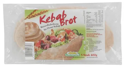 Zdjęcie produktu dla Mestemacher Kebab Bread Pszenny chleb do kebaba Döner 400g