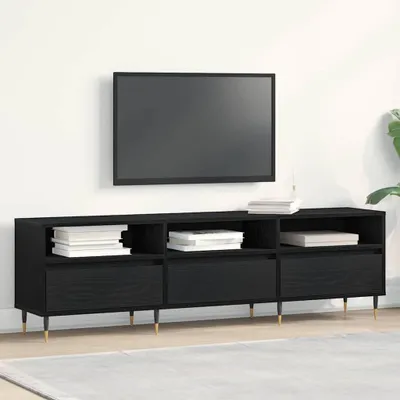 Image de Maison Exclusive - Meuble TV aspect chêne noir 150 x 30 x 44,5 cm