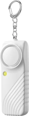 Produktbild von INF Persönlicher Sicherheitsalarm mit Batterie - 130dB Notfall Alarm Schlüsselanhänger mit LED Licht Weiß
