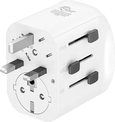 Produktbild von Muvit For Change MCADP0006 Universal-Ladegerät / Universal-Steckdosenadapter / 1x USB Typ C / 2x USB / 15 W