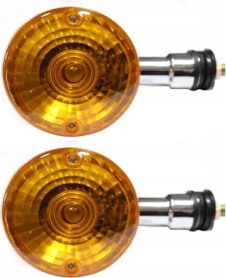 Obrázek produktu pro Motocyklové indikátory 12V 10W M10 chromový závit Chopper Growsun